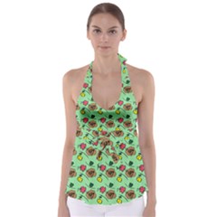 Lady Bug Fart - Nature And Insects Babydoll Tankini Top by DinzDas