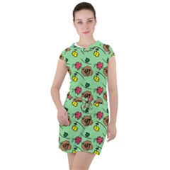 Lady Bug Fart - Nature And Insects Drawstring Hooded Dress by DinzDas