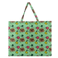 Lady Bug Fart - Nature And Insects Zipper Large Tote Bag by DinzDas