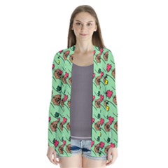 Lady Bug Fart - Nature And Insects Drape Collar Cardigan by DinzDas