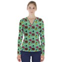 Lady Bug Fart - Nature And Insects V-Neck Long Sleeve Top View1