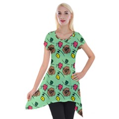 Lady Bug Fart - Nature And Insects Short Sleeve Side Drop Tunic by DinzDas