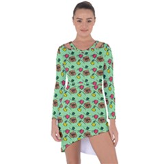 Lady Bug Fart - Nature And Insects Asymmetric Cut-out Shift Dress by DinzDas