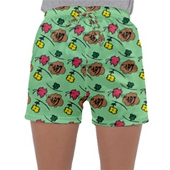 Lady Bug Fart - Nature And Insects Sleepwear Shorts by DinzDas