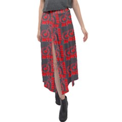 015 Mountain Bike - Mtb - Hardtail And Downhill Velour Split Maxi Skirt by DinzDas