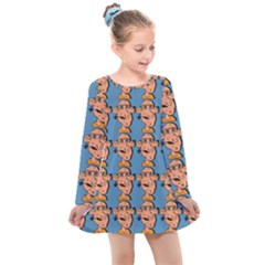 Village Dude - Hillbilly And Redneck - Trailer Park Boys Kids  Long Sleeve Dress by DinzDas