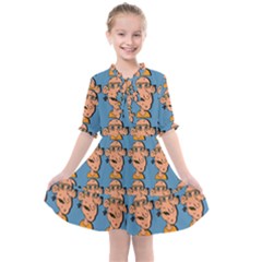 Village Dude - Hillbilly And Redneck - Trailer Park Boys Kids  All Frills Chiffon Dress by DinzDas