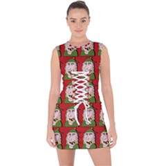 Village Dude - Hillbilly And Redneck - Trailer Park Boys Lace Up Front Bodycon Dress by DinzDas