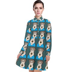 Village Dude - Hillbilly And Redneck - Trailer Park Boys Long Sleeve Chiffon Shirt Dress by DinzDas