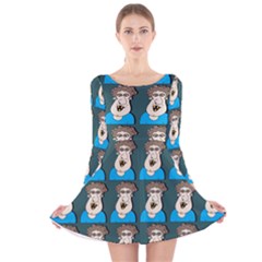 Village Dude - Hillbilly And Redneck - Trailer Park Boys Long Sleeve Velvet Skater Dress by DinzDas