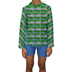 Game Over Karate And Gaming - Pixel Martial Arts Kids  Long Sleeve Swimwear by DinzDas