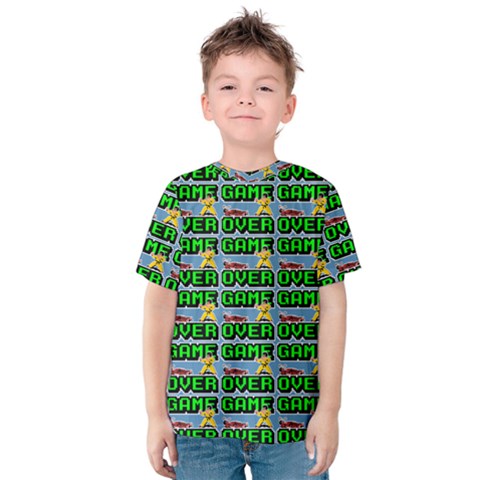 Game Over Karate And Gaming - Pixel Martial Arts Kids  Cotton Tee by DinzDas