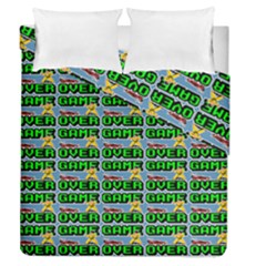 Game Over Karate And Gaming - Pixel Martial Arts Duvet Cover Double Side (queen Size) by DinzDas