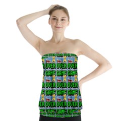 Game Over Karate And Gaming - Pixel Martial Arts Strapless Top by DinzDas