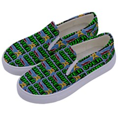 Game Over Karate And Gaming - Pixel Martial Arts Kids  Canvas Slip Ons by DinzDas