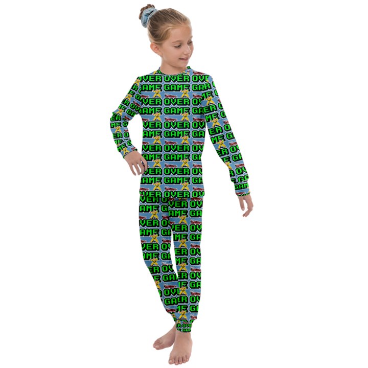 Game Over Karate And Gaming - Pixel Martial Arts Kids  Long Sleeve Set 