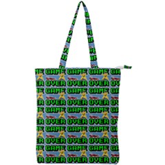 Game Over Karate And Gaming - Pixel Martial Arts Double Zip Up Tote Bag by DinzDas