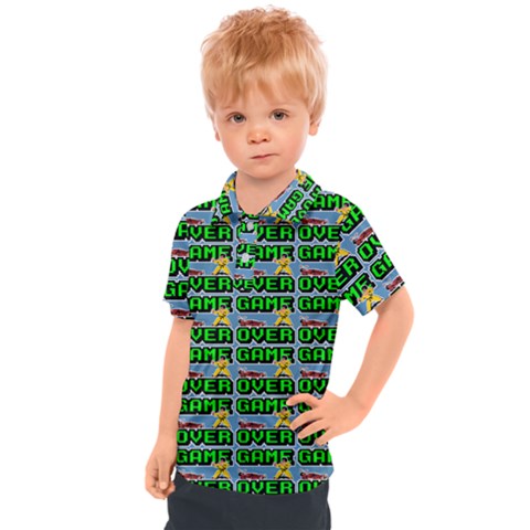 Game Over Karate And Gaming - Pixel Martial Arts Kids  Polo Tee by DinzDas