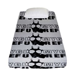 Gloomy Future  - Gas Mask And Pandemic Threat - Corona Times Fitted Sheet (single Size) by DinzDas