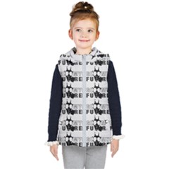 Gloomy Future  - Gas Mask And Pandemic Threat - Corona Times Kids  Hooded Puffer Vest by DinzDas