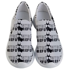 Gloomy Future  - Gas Mask And Pandemic Threat - Corona Times Women s Lightweight Slip Ons by DinzDas