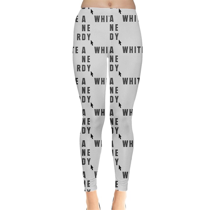 White And Nerdy - Computer Nerds And Geeks Leggings 