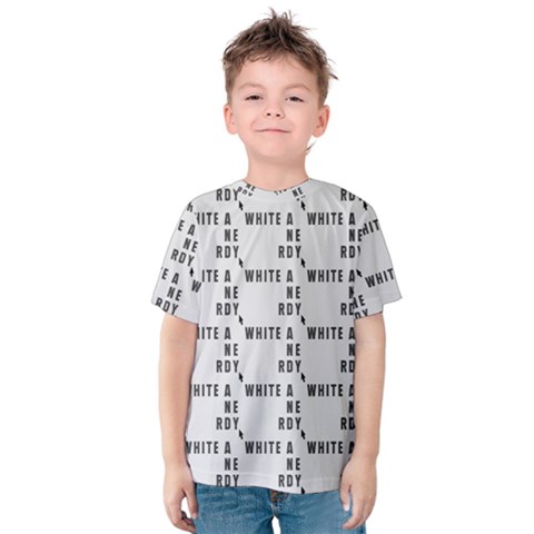 White And Nerdy - Computer Nerds And Geeks Kids  Cotton Tee by DinzDas