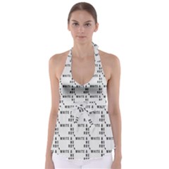 White And Nerdy - Computer Nerds And Geeks Babydoll Tankini Top by DinzDas