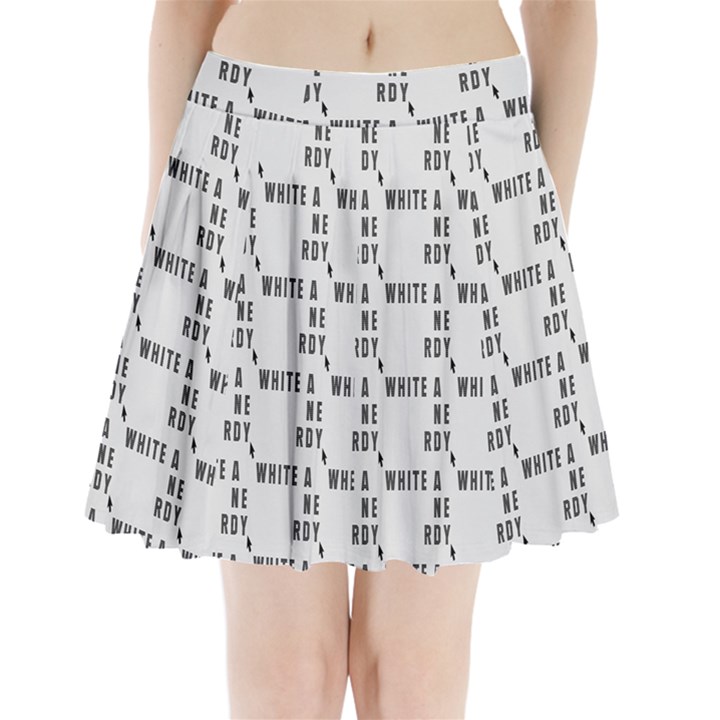 White And Nerdy - Computer Nerds And Geeks Pleated Mini Skirt