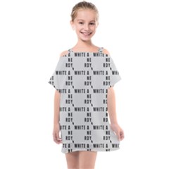 White And Nerdy - Computer Nerds And Geeks Kids  One Piece Chiffon Dress by DinzDas