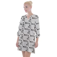 White And Nerdy - Computer Nerds And Geeks Open Neck Shift Dress by DinzDas