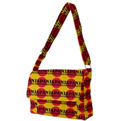 Japan Nippon Style - Japan Sun Full Print Messenger Bag (l) by DinzDas