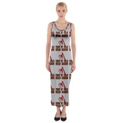 From My Dead Cold Hands - Zombie And Horror Fitted Maxi Dress