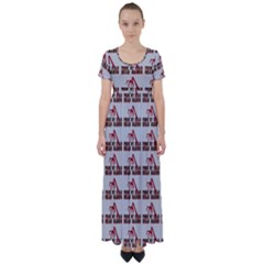 From My Dead Cold Hands - Zombie And Horror High Waist Short Sleeve Maxi Dress