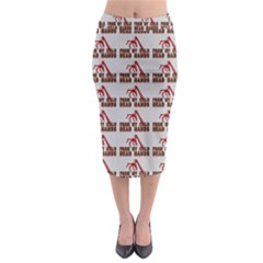 From My Dead Cold Hands - Zombie And Horror Midi Pencil Skirt