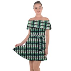 Beverage Cans - Beer Lemonade Drink Off Shoulder Velour Dress by DinzDas