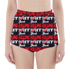 Just Killing It - Silly Toilet Stool Rocket Man High-waisted Bikini Bottoms by DinzDas