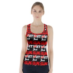 Just Killing It - Silly Toilet Stool Rocket Man Racer Back Sports Top by DinzDas