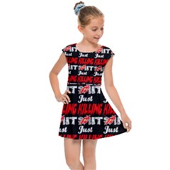 Just Killing It - Silly Toilet Stool Rocket Man Kids  Cap Sleeve Dress by DinzDas