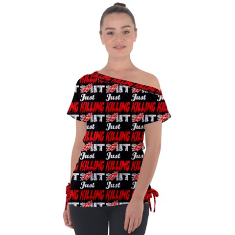 Just Killing It - Silly Toilet Stool Rocket Man Tie-up Tee by DinzDas