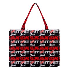 Just Killing It - Silly Toilet Stool Rocket Man Medium Tote Bag by DinzDas