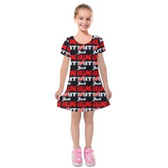 Just Killing It - Silly Toilet Stool Rocket Man Kids  Short Sleeve Velvet Dress