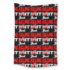 Just Killing It - Silly Toilet Stool Rocket Man Large Tapestry by DinzDas