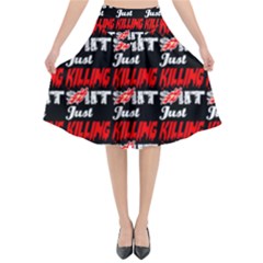 Just Killing It - Silly Toilet Stool Rocket Man Flared Midi Skirt by DinzDas