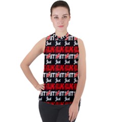 Just Killing It - Silly Toilet Stool Rocket Man Mock Neck Chiffon Sleeveless Top by DinzDas