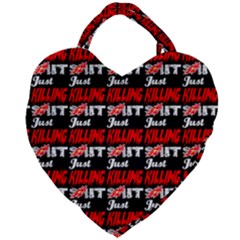 Just Killing It - Silly Toilet Stool Rocket Man Giant Heart Shaped Tote by DinzDas