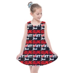 Just Killing It - Silly Toilet Stool Rocket Man Kids  Summer Dress by DinzDas