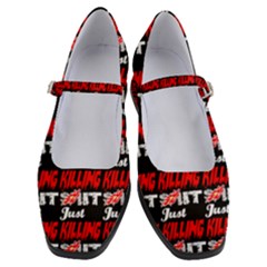 Just Killing It - Silly Toilet Stool Rocket Man Women s Mary Jane Shoes by DinzDas