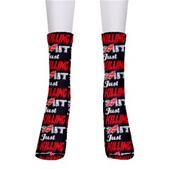 Just Killing It - Silly Toilet Stool Rocket Man Men s Crew Socks by DinzDas