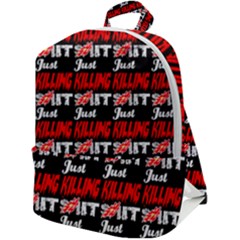 Just Killing It - Silly Toilet Stool Rocket Man Zip Up Backpack by DinzDas